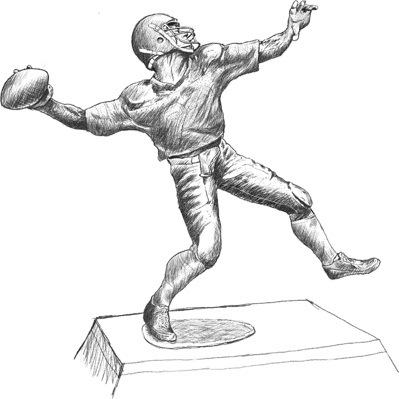 Douglas Flutie A pencil sketch of Doug Flutie