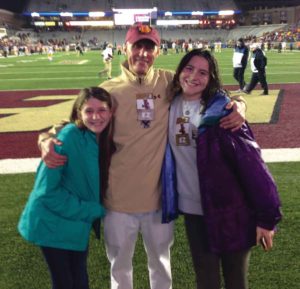 The Seidner family has long enjoyed attending football games at Alumni Stadium.