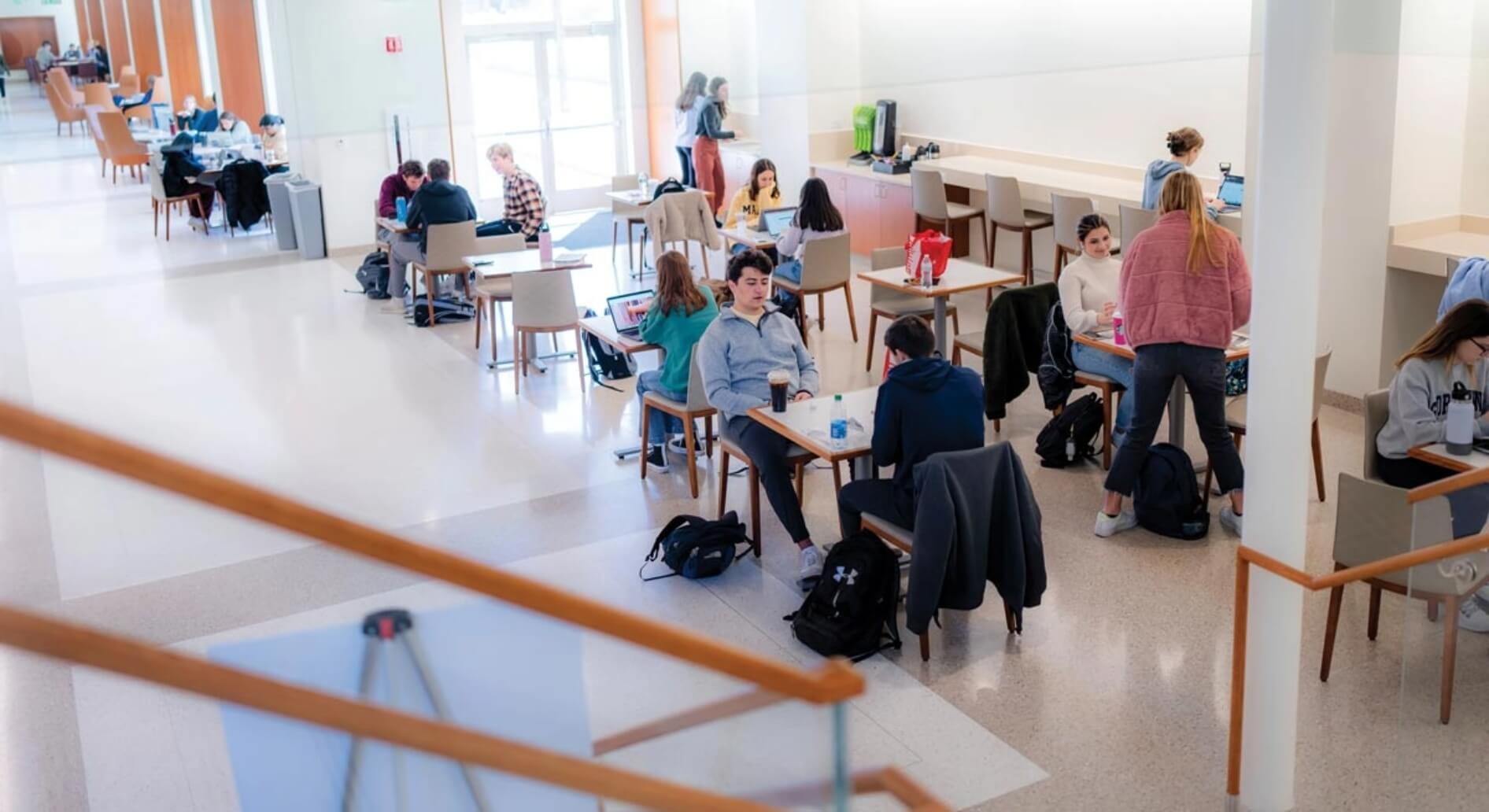 The new Tully Family Cafe & Commons at 245 Beacon Street not only offers nourishment but also a place for members of the BC community to connect and share ideas.