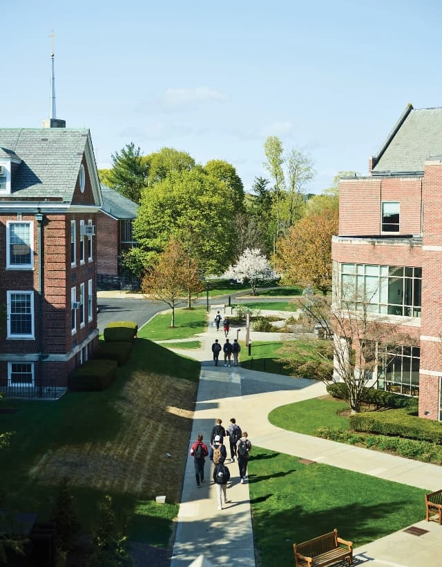 Boston College Law School pictured from 